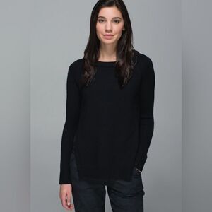 Lululemon Women’s Yin to You Black merino wool sweater Size 4